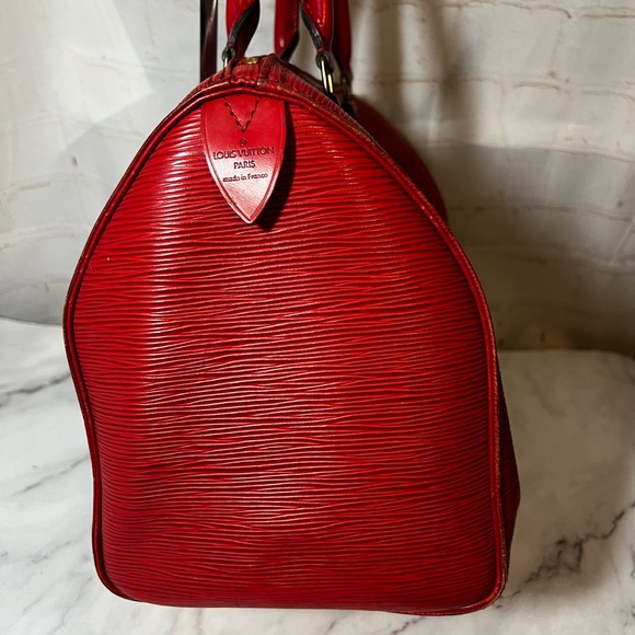 GUC Louis Vuitton Red Epi Speedy 30 Handbag - Picture 4 of 16